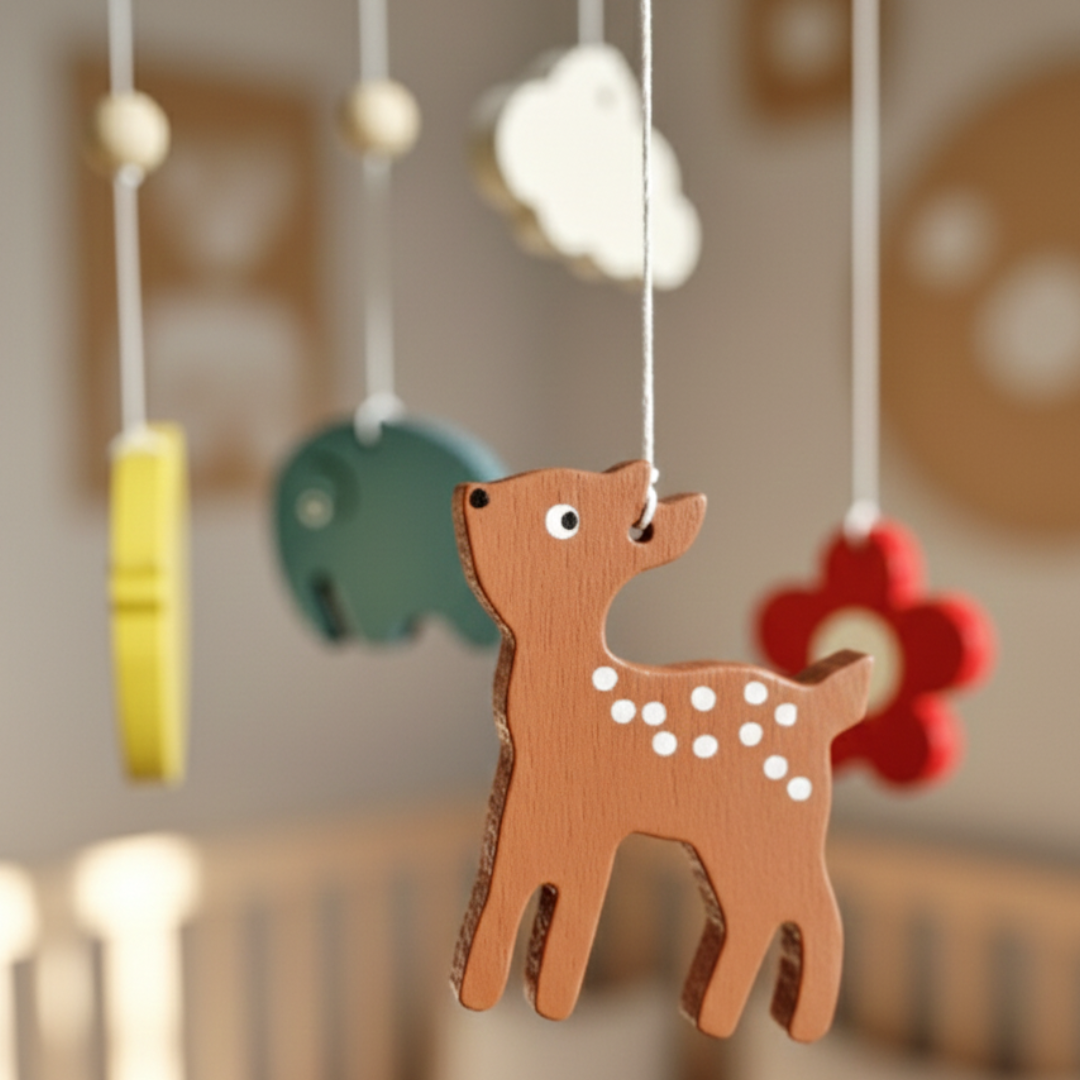 Wooden Crib Mobile